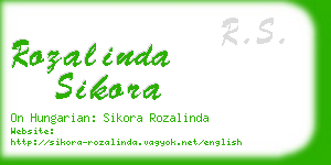 rozalinda sikora business card